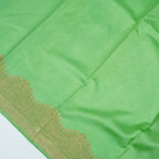 Light Green - Pure Silk Banarasi Saree with attractive Golden and silver boota design