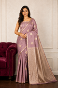 Mauve - Pure Soft Mashru Silk Banarasi Saree