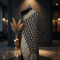Z Black - Pure Georgette Banarasi Dupatta with Floral Jaal Pattern