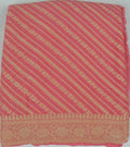 Peach - Pure Khaddi Chiffon Georgette Silk Banarasi Saree