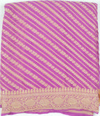 Lavender - Pure Khaddi Chiffon Georgette Silk Banarasi Saree