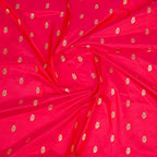 Red contrast with Blue - Pure Soft premium Katan Silk Banarasi Saree with Alfi small Booti and contrast Satin Border