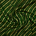 Deep Green - Pure Khaddi Chiffon Georgette Silk Banarasi Saree