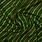 Deep Green - Pure Khaddi Chiffon Georgette Silk Banarasi Saree