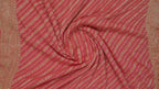 Peach - Pure Khaddi Chiffon Georgette Silk Banarasi Saree