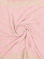 Baby Pink - Pure Khaddi Chiffon Georgette Silk Banarasi Saree