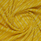 Gold Yellow - Pure Khaddi Chiffon Georgette Silk Banarasi Saree