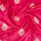 Boysenberry - Pure Soft Mashru Silk Banarasi Saree with Alfi Boota and Piping Zari Border