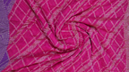 Pink contrast with Lavender - Pure Khaddi Chiffon Georgette Silk Banarasi Saree