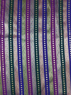 Multicolor Striped - Men's Silk Blend Sleeveless Striped Design Nehru Jacket