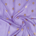 Light Purple - Pure Organza Banarasi Saree with light Golden  Zari Boota