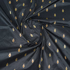 Black contrast with Red - Pure Soft premium Katan Silk Banarasi Saree with Alfi small Booti and contrast Satin Border