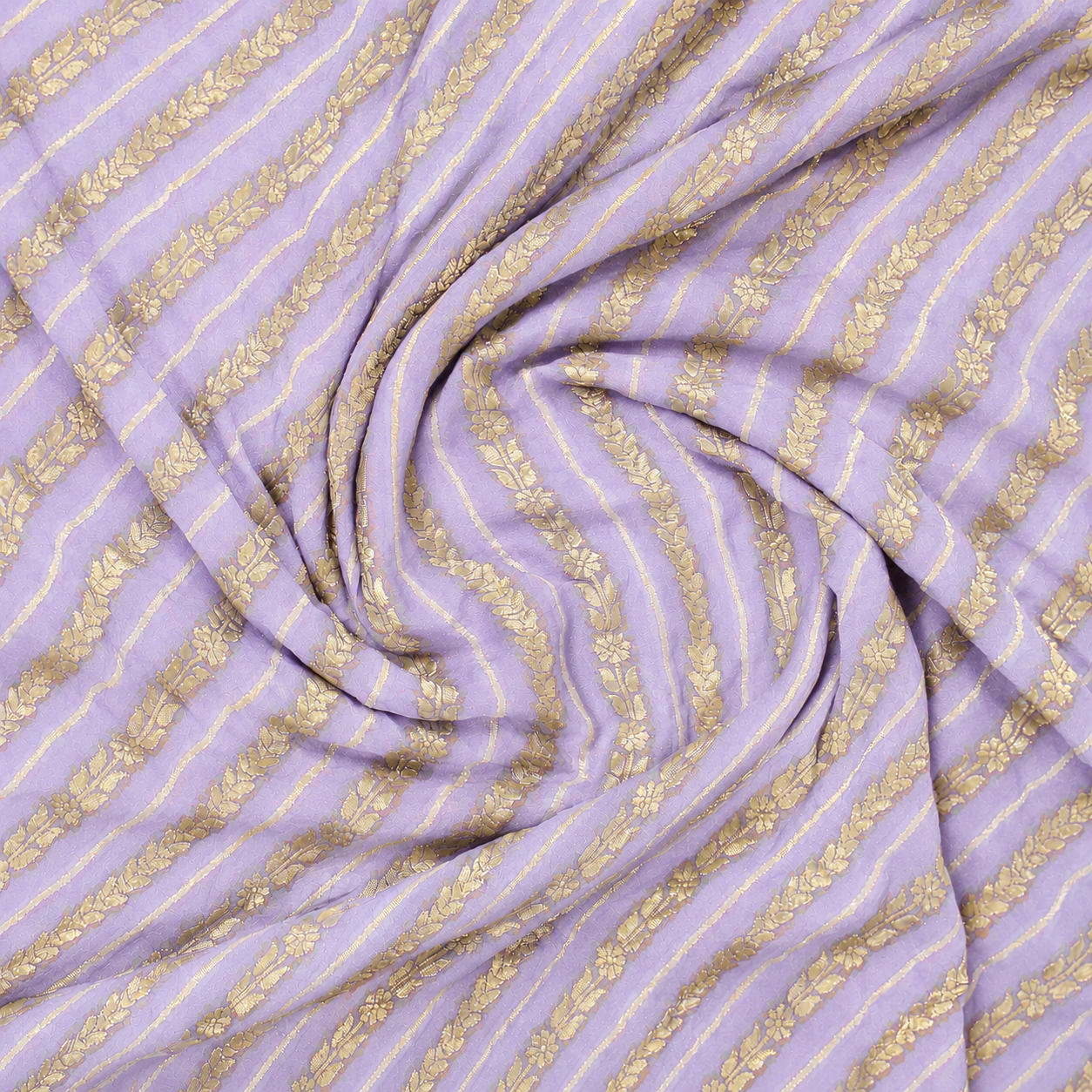 Light Purple - Pure Khaddi Chiffon Georgette Silk Banarasi Saree