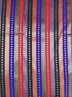 Multicolor Striped - Men's Silk Blend Sleeveless Striped Design Nehru Jacket