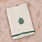 Off white with beautiful Deep Green motifs - Pure Soft Mashru Silk Banarasi Saree