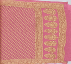 Baby Pink - Pure Khaddi Chiffon Georgette Silk Banarasi Saree