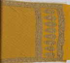 Mustard Yellow - Pure Khaddi Chiffon Georgette Silk Banarasi Saree