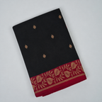 Black contrast with Red  - Pure Raw Mango Banarasi Saree