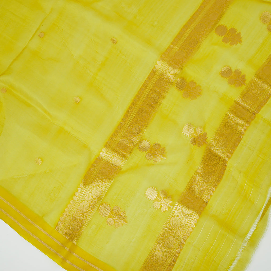 Beautiful Pure Organza Banarasi Dupatta with small Booti design