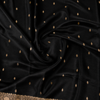 Black - Pure Puna Mashru Silk Banarasi Saree