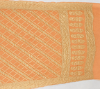 Peach - Pure Khaddi Chiffon Georgette Silk Banarasi Saree