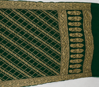 Bottle Green - Pure Khaddi Chiffon Georgette Silk Banarasi Saree