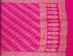Rani Pink - Pure Khaddi Chiffon Georgette Silk Banarasi Saree