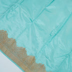 Light Sky Blue Pure Silk Banarasi Saree with attractive Golden and silver boota design