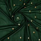 Deep Green contrast with Red  - Pure Raw Mango Banarasi Saree