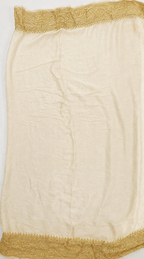 Ivory - Pure Khaddi Chiffon Georgette Silk Banarasi Saree