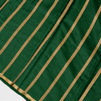 Off white with beautiful Deep Green motifs - Pure Soft Mashru Silk Banarasi Saree