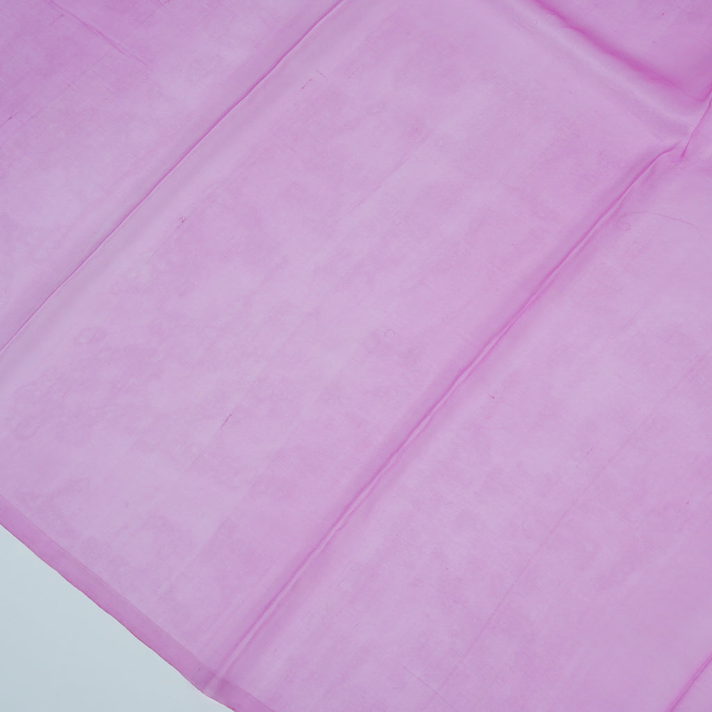 Baby Pink - Pure Organza Banarasi Saree with Alfi Booti