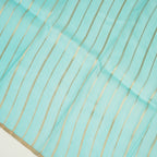 Sky Blue - Pure Organza Banarasi Saree with Banarasi Half Laheria in gold and silver