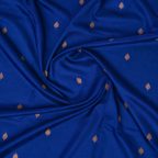 Magnetic Blue contrast with Red  - Pure Raw Mango Banarasi Saree