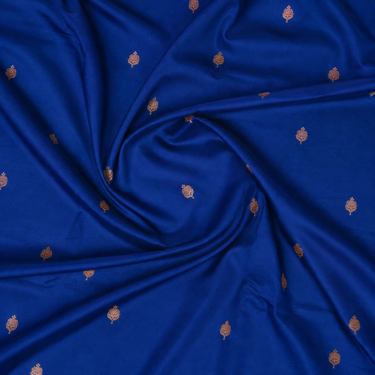 Magnetic Blue contrast with Red  - Pure Raw Mango Banarasi Saree