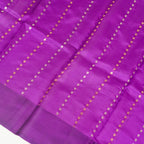 Purple - Pure Raw Mango Banarasi Saree with Golden and silver Boota Motifs