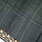 Black  - Pure Raw Mango Banarasi Saree with Goldenand silver Booti Motifs