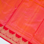 Pink contrast with Red - Pure Soft premium Katan Silk Banarasi Saree with Alfi small Booti and contrast Satin Border