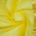 Pink Banarasi Handloom Luxury Suit set contrast with light Lemon Yellow color.