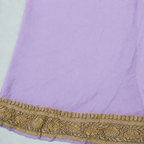 Light Purple - Pure Khaddi Chiffon Georgette Silk Banarasi Saree