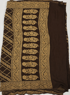 Chocolate - Pure Khaddi Chiffon Georgette Silk Banarasi Saree