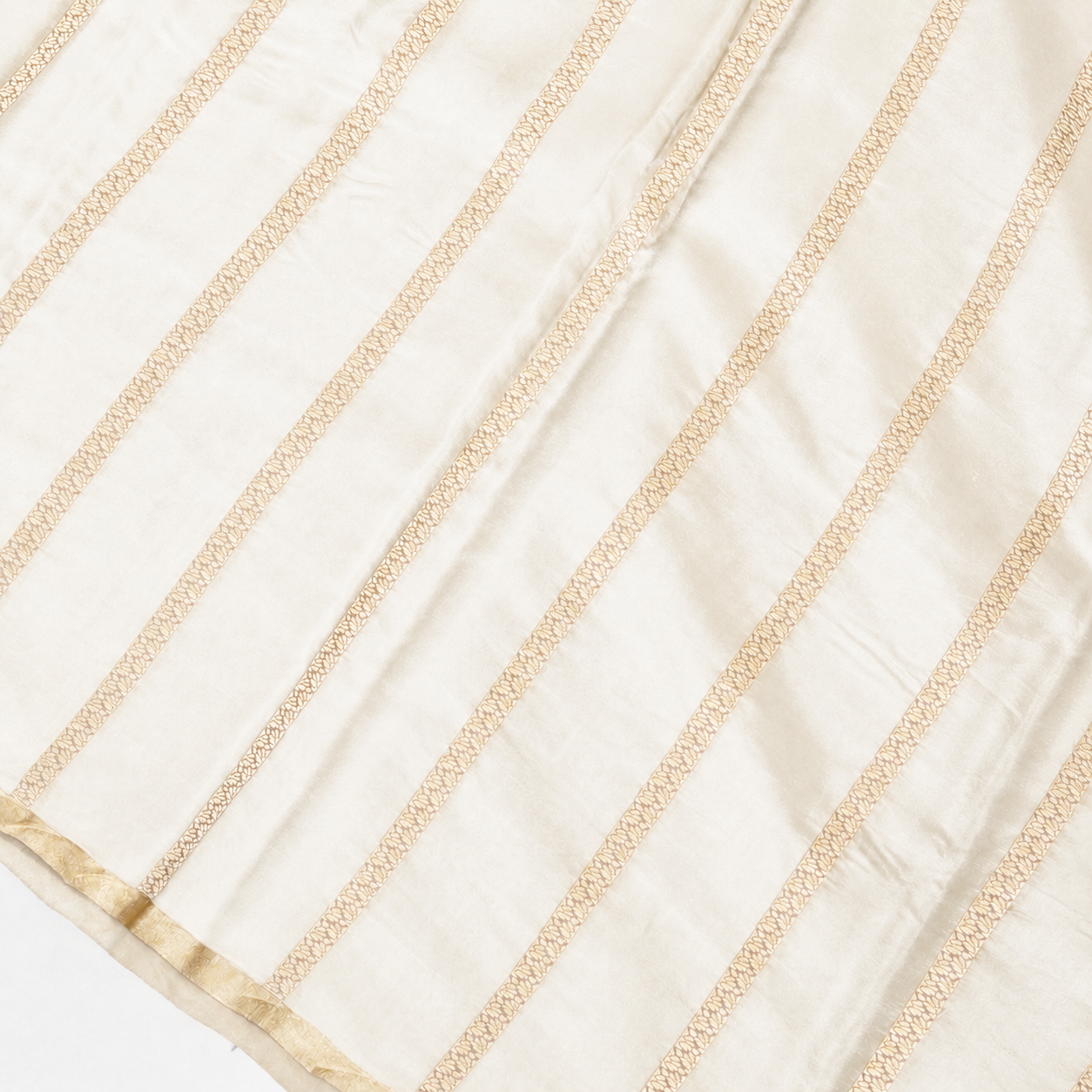 Off White - Pure Soft Mashru Silk Banarasi Saree