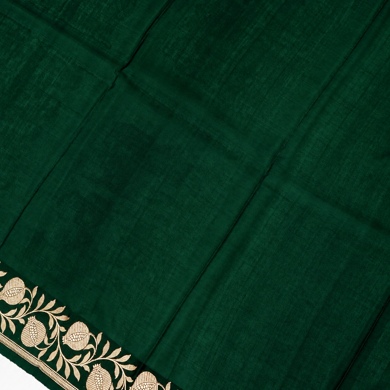 Deep Green  - Pure Raw Mango Banarasi Saree