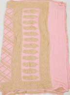 Baby Pink - Pure Khaddi Chiffon Georgette Silk Banarasi Saree