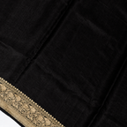 Black - Pure Puna Mashru Silk Banarasi Saree