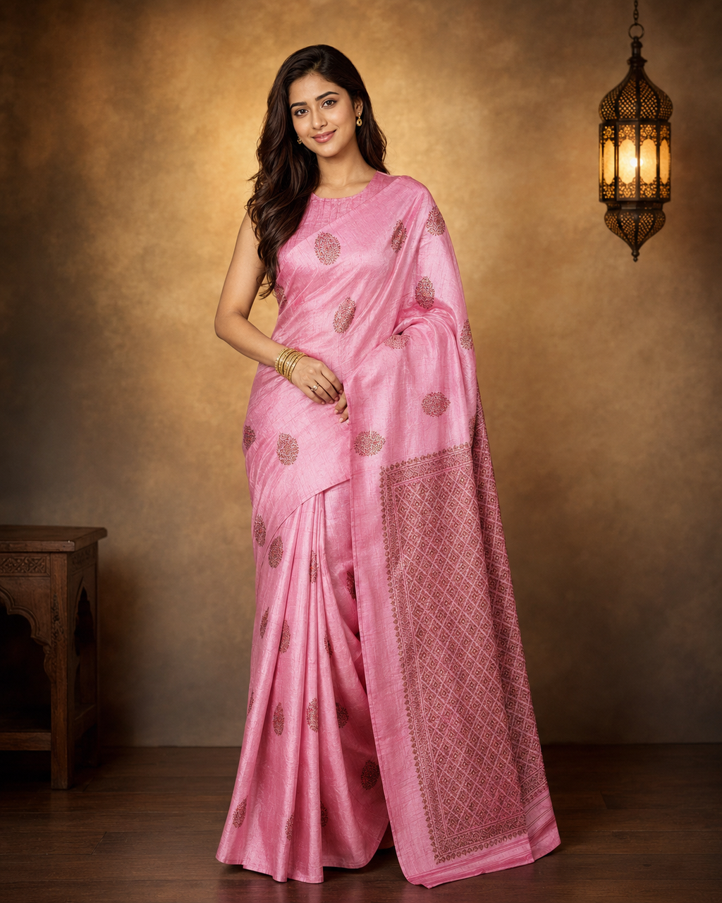 Baby Pink - Pure Matka Silk Banarasi Saree