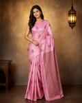Baby Pink - Pure Matka Silk Banarasi Saree